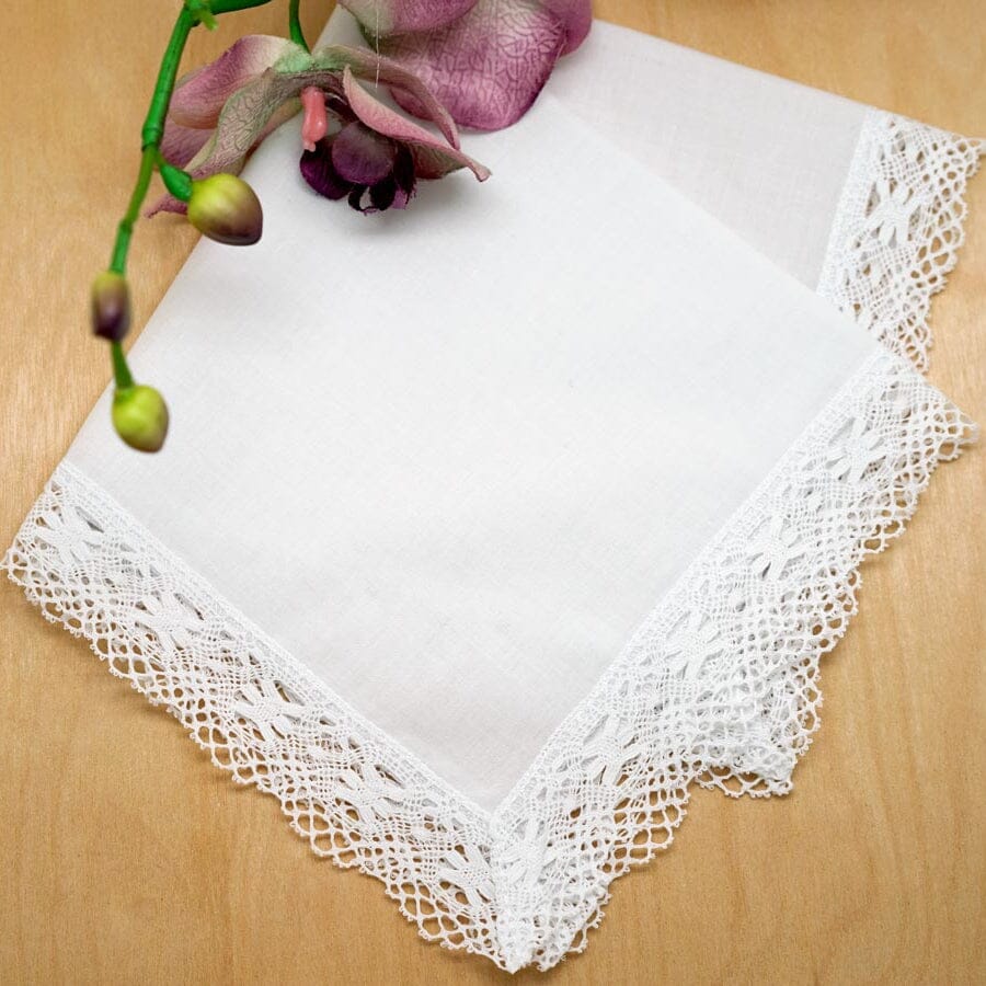 Petal Cluny Lace Wedding Handkerchief Handkerchief Bumblebee Linens 