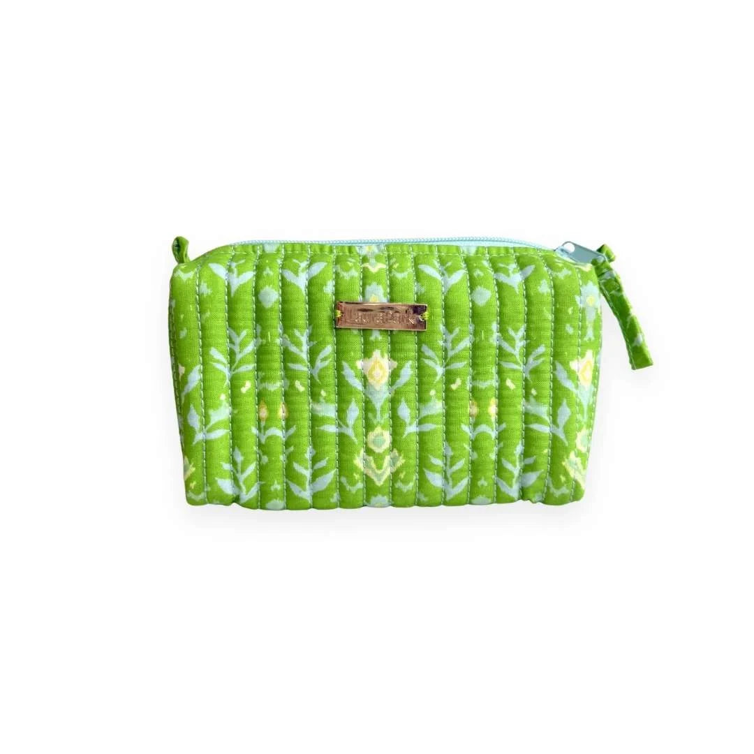 Petal Garden Green Cosmetic Bag Cosmetic/Accessories Bags Laura Park Design Small 