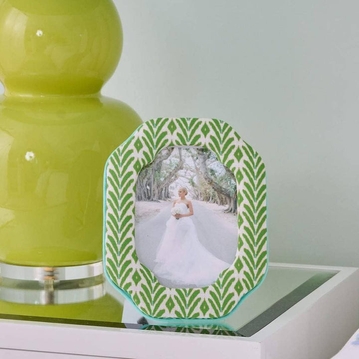Petite Frond Green Fabric Frame Picture Frames Laura Park Design 