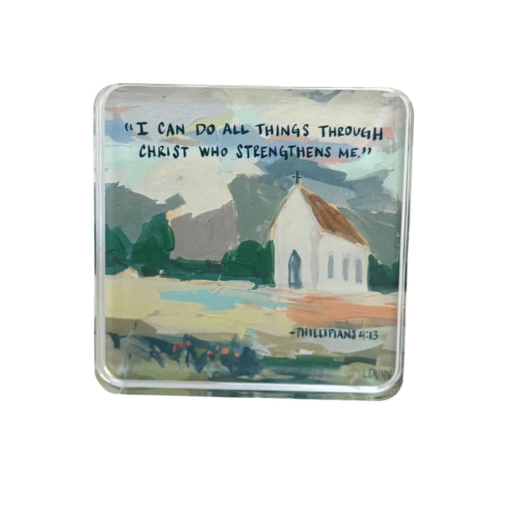 Philippians 4:13 Acrylic Scripture Block Home Decor Lauren Dunn 