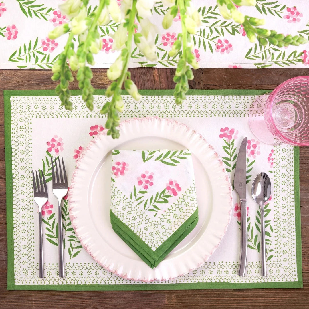 Phlox Pink Placemat - Set of 4 Placemats Pomegranate 