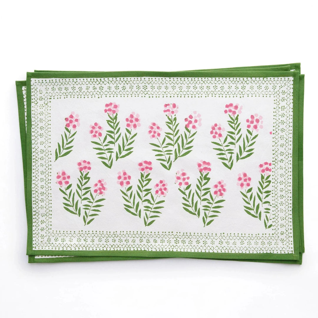 Phlox Pink Placemat - Set of 4 Placemats Pomegranate 