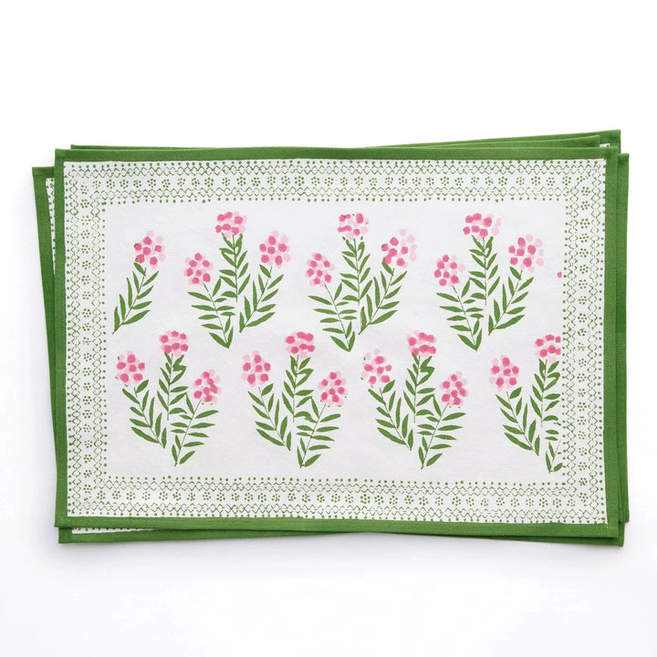 Phlox Pink Placemat - Set of 4 Placemats Pomegranate 