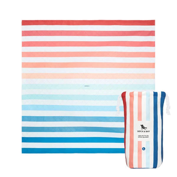 Picnic Blanket - Sand to Sea Picnic Blanket Dock and Bay 