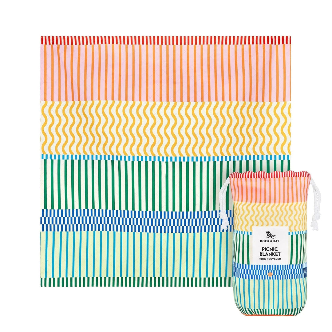 Picnic Blanket - Stripe Up Your Life Picnic Blanket Dock and Bay 
