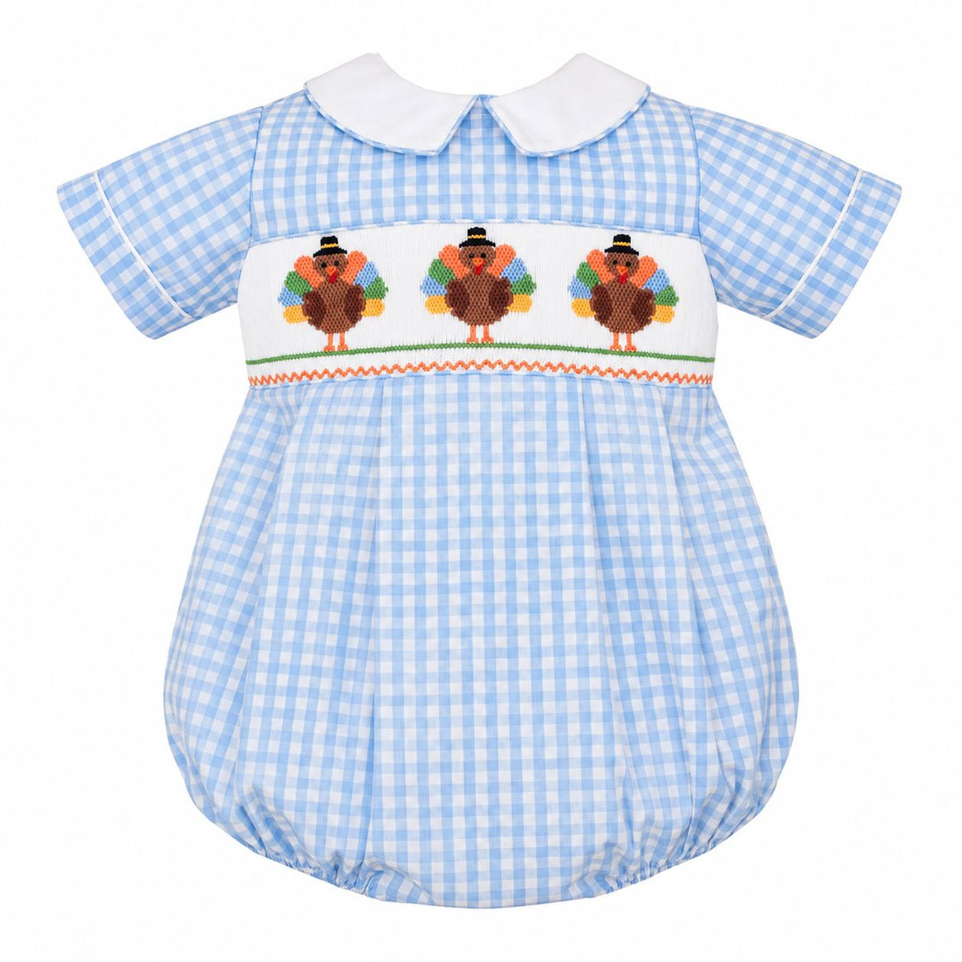 Pilgrim Turkey Smocked Bubble Boy Bubble Anavini 