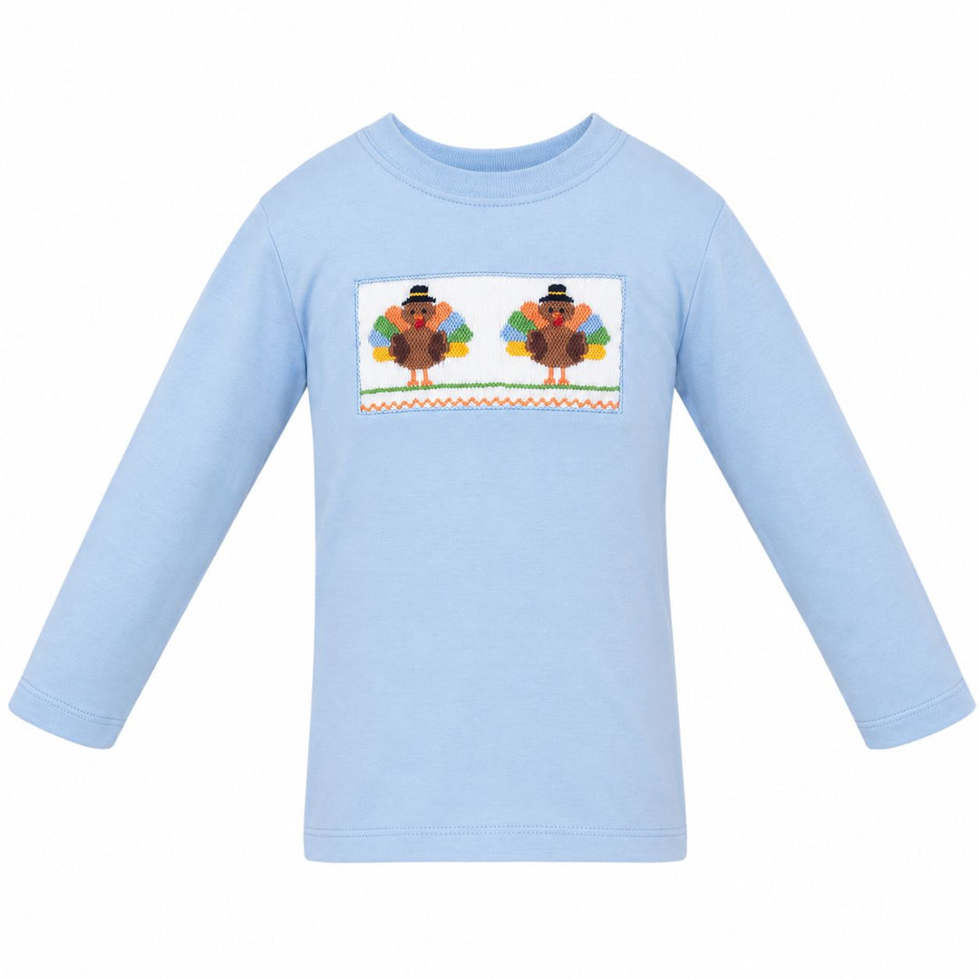 Pilgrim Turkey Smocked T-Shirt Boy Shirt Anavini 