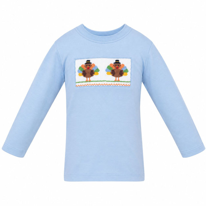 Pilgrim Turkey Smocked T-Shirt Boy Shirt Anavini 