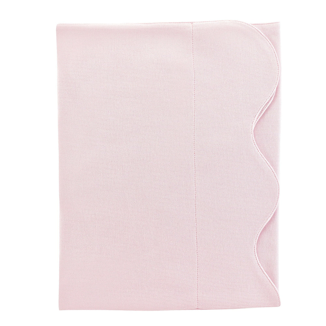 Pima Jacquard Scalloped Blanket - Pink Baby Blanket Baby Club Chic 