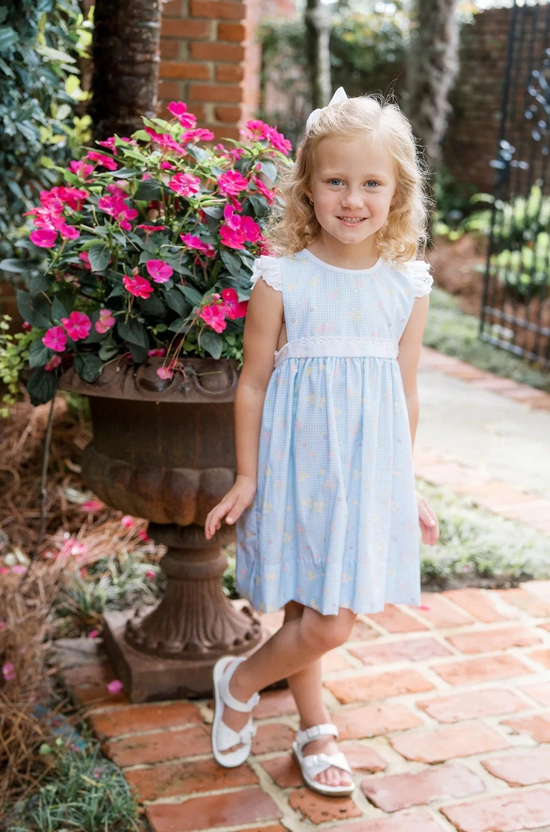 Pinafore Dress - Spring Time Blooms Girl Dress Lullaby Set 