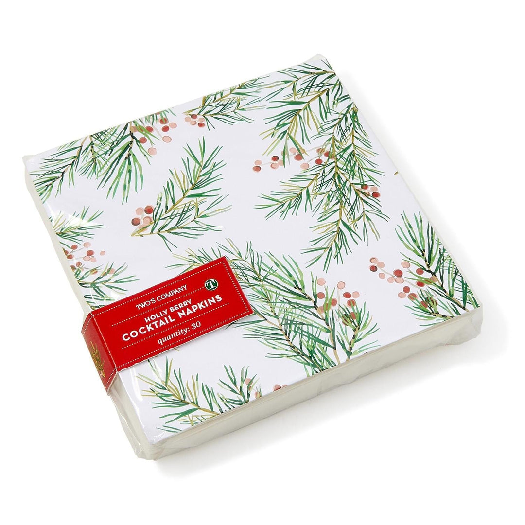 Pine Berry Cocktail Napkins Cocktail Napkins Two's Company 