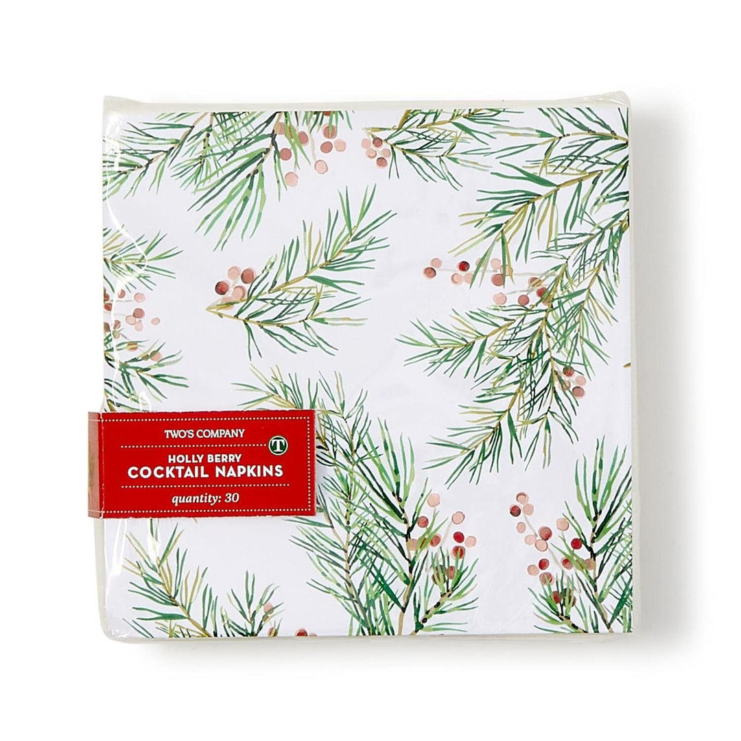 Pine Berry Cocktail Napkins Cocktail Napkins Two's Company 