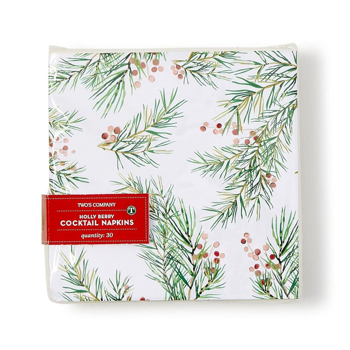 Pine Berry Cocktail Napkins Cocktail Napkins Two's Company 
