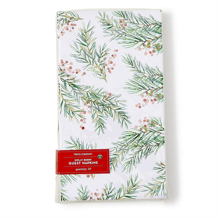 Pine Berry Guest Towels Dinner Napkins Two's Company 