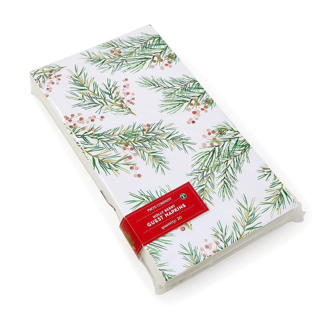 Pine Berry Guest Towels Dinner Napkins Two's Company 