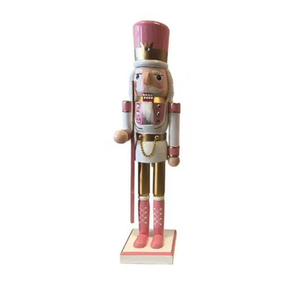 Pink and White Nutcrackers Christmas Decor Santa's Workshop Pink Boots 