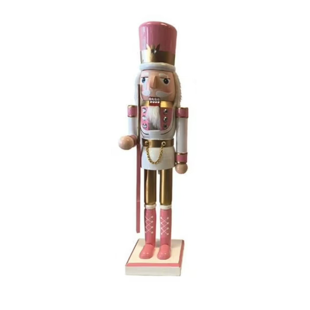 Pink and White Nutcrackers Christmas Decor Santa's Workshop Pink Boots 
