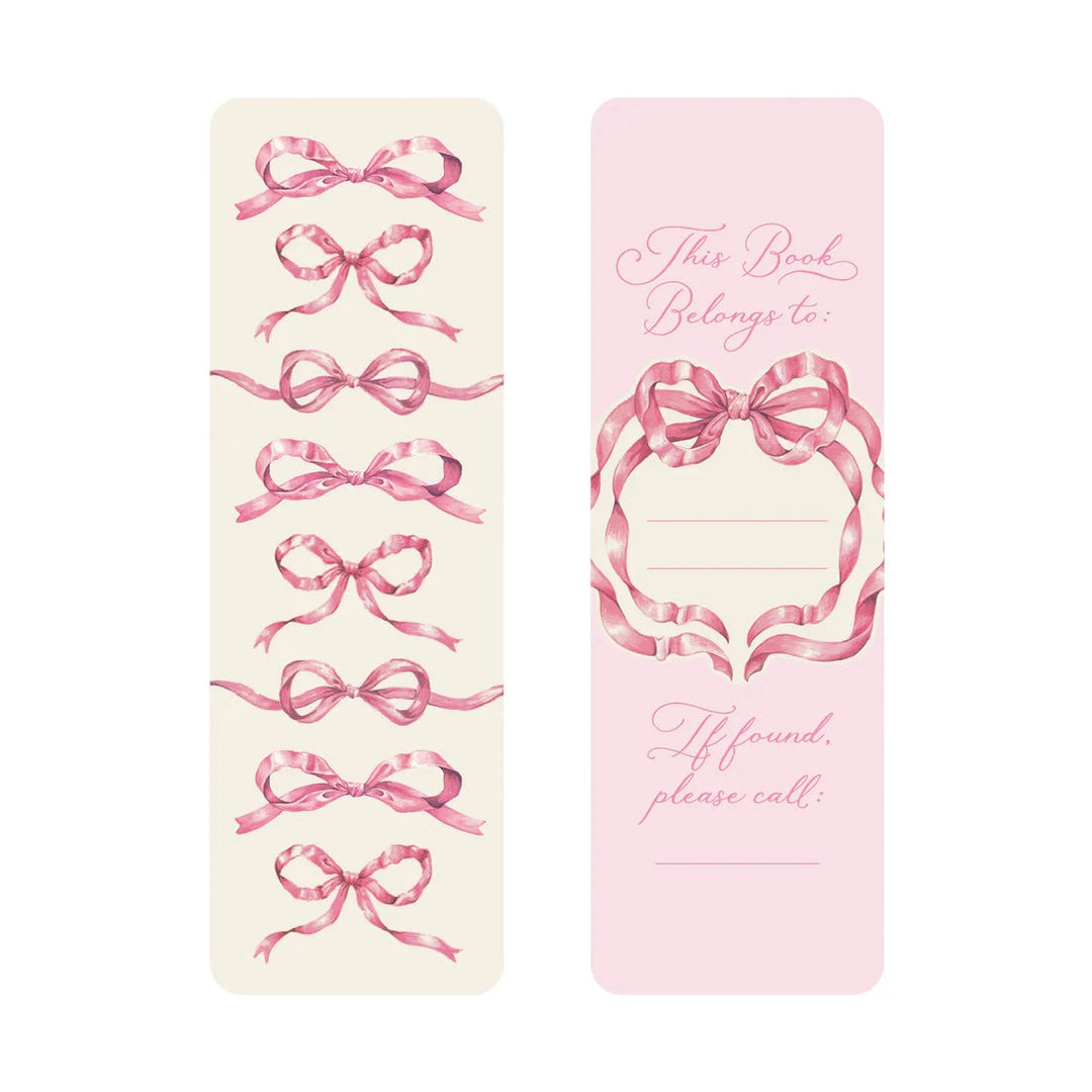Pink Bow Bookmarks - Set of 3 Bookmark Hester and Cook 