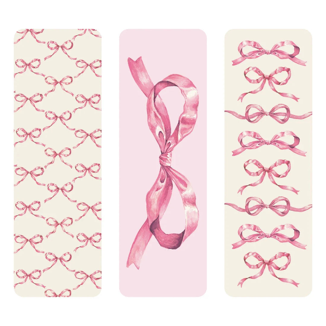 Pink Bow Bookmarks - Set of 3 Bookmark Hester and Cook 