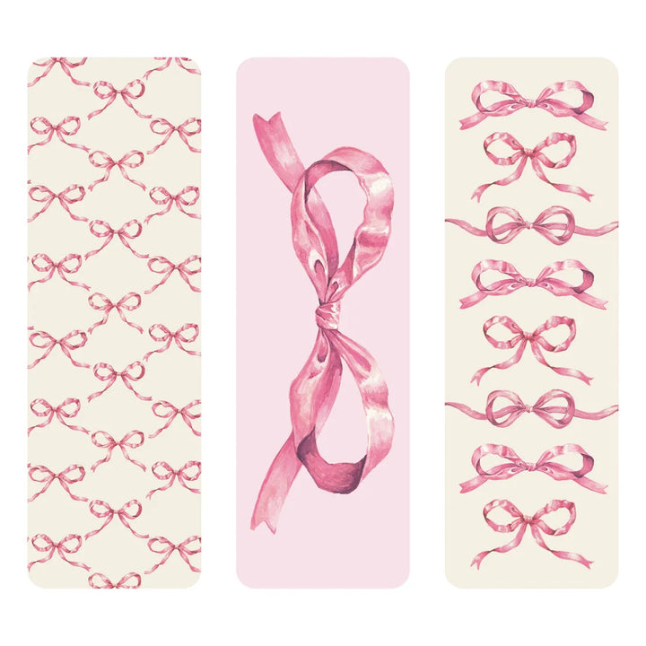 Pink Bow Bookmarks - Set of 3 Bookmark Hester and Cook 