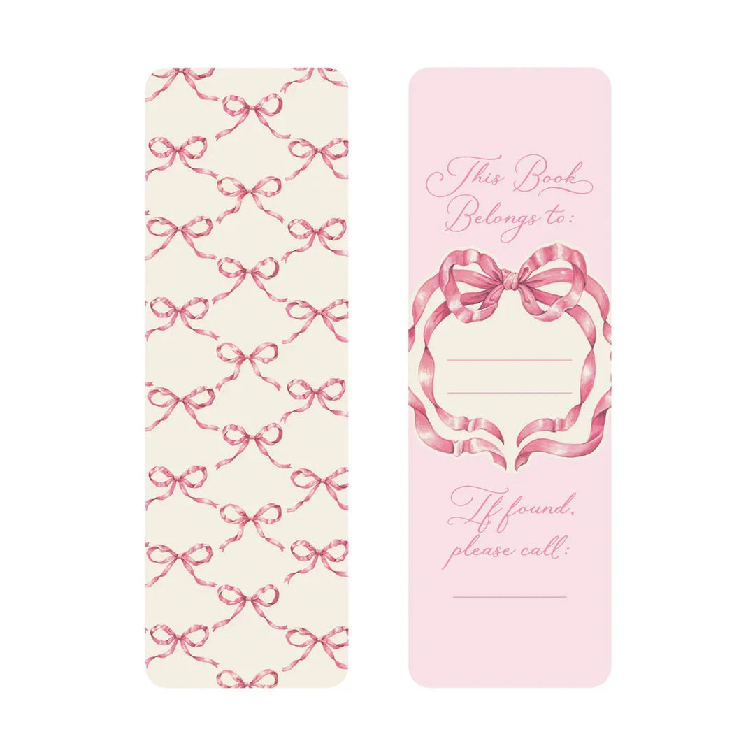Pink Bow Bookmarks - Set of 3 Bookmark Hester and Cook 