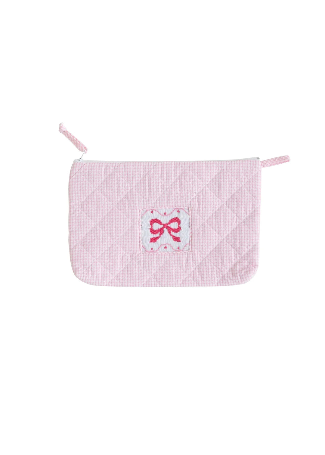 Pink Bow Smocked Quilted Luggage Tote Little English Cosmo 