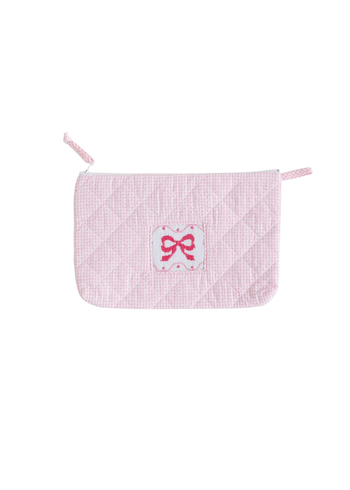 Pink Bow Smocked Quilted Luggage Tote Little English Cosmo 