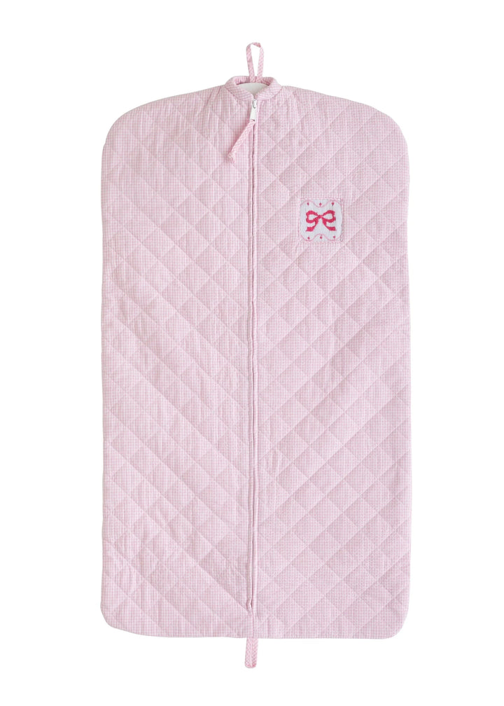 Pink Bow Smocked Quilted Luggage Tote Little English Garment Bag 
