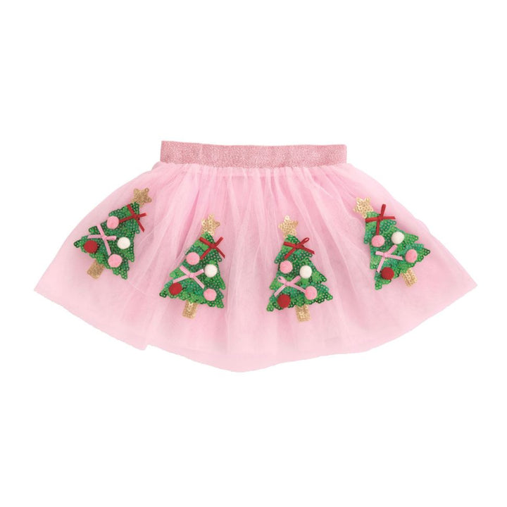 Pink Christmas Tree Tutu Girl Skirt MudPie 