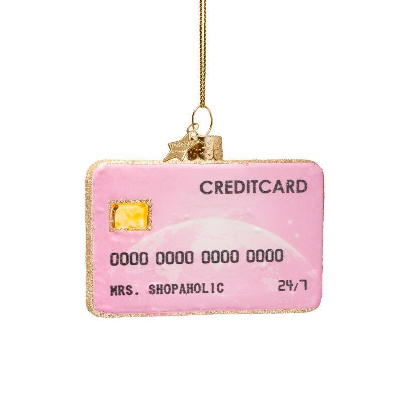 Pink Credit Card Ornament Christmas Ornament Vondels 