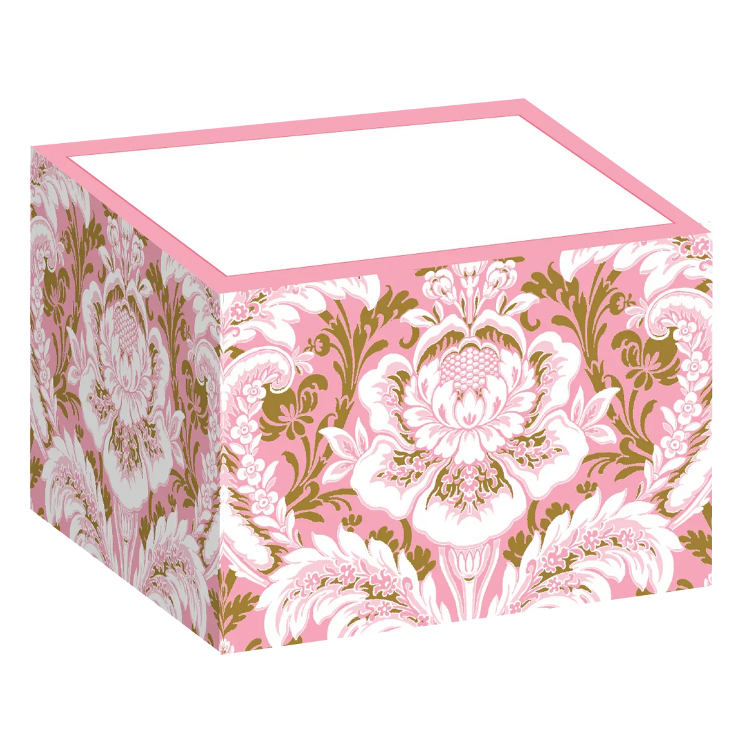 Pink Damask Sticky Notepad Block Stationery Anna Griffin 