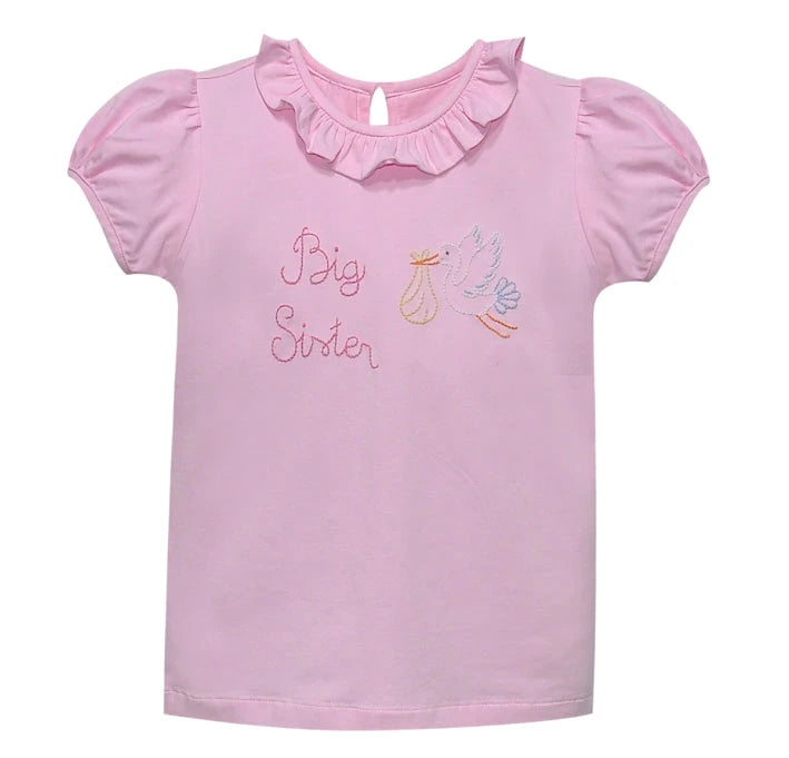 Pink Emma Blouse Big Sister with Stork Girl Shirt Remember Nguyen 