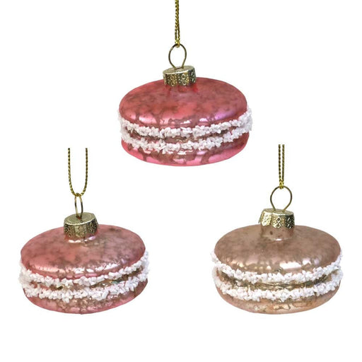 Pink Glass Macaroon Ornaments Christmas Decor December Diamonds 