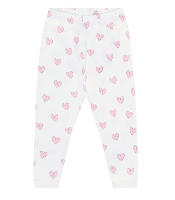 Pink Heart Print Pajama Girl Pajamas Nella Pima 