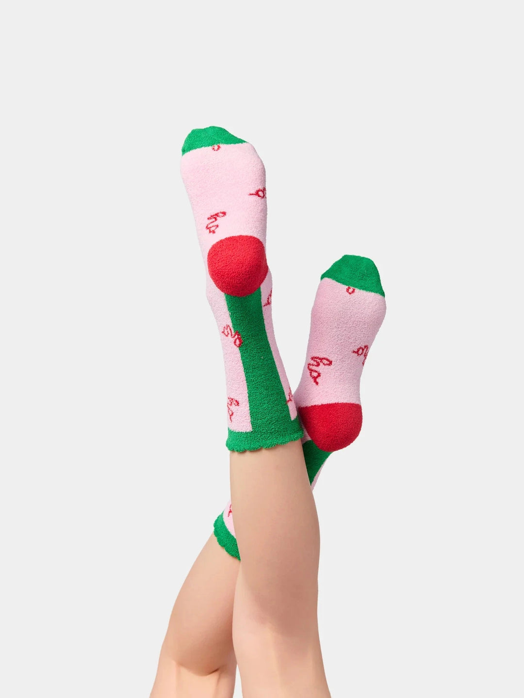 Pink Ho Ho Ho Socks Socks Shiraleah 