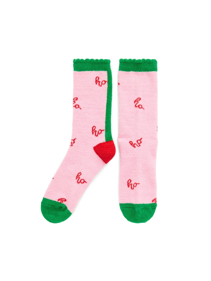 Pink Ho Ho Ho Socks Socks Shiraleah 