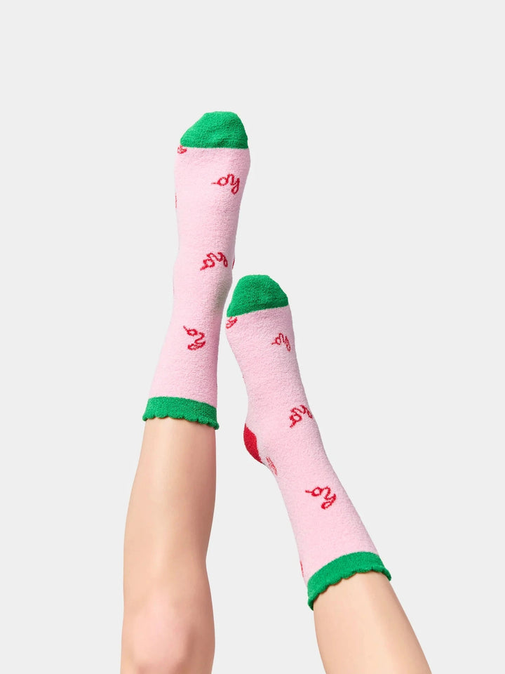 Pink Ho Ho Ho Socks Socks Shiraleah 