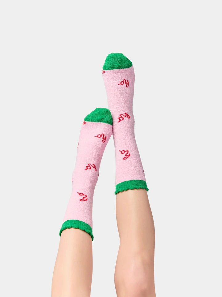 Pink Ho Ho Ho Socks Socks Shiraleah 