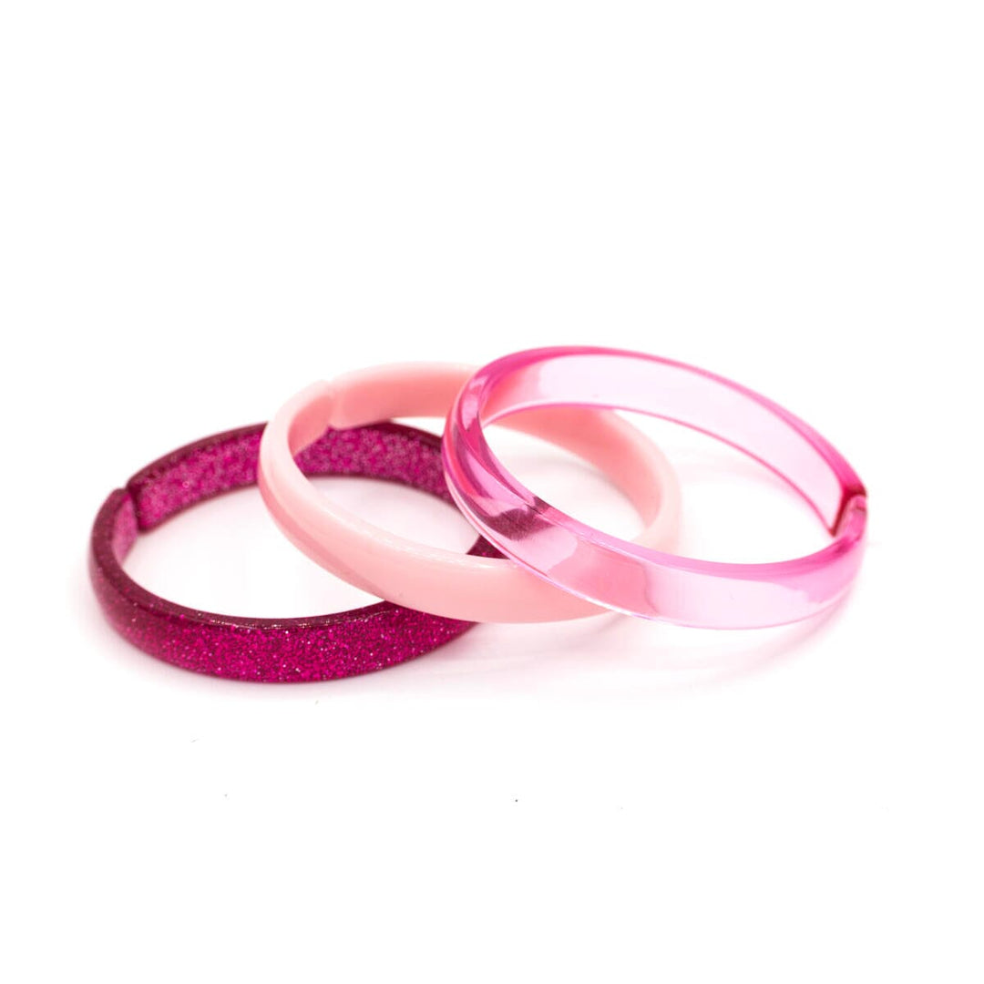 Pink Mix Bangles Girl Bracelet Lilies and Roses 