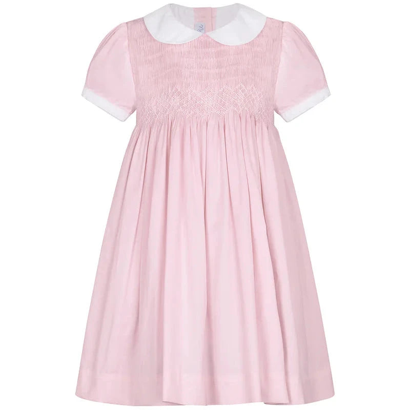 Pink Nella Smocked Dress Girl Dress Nella Pima 