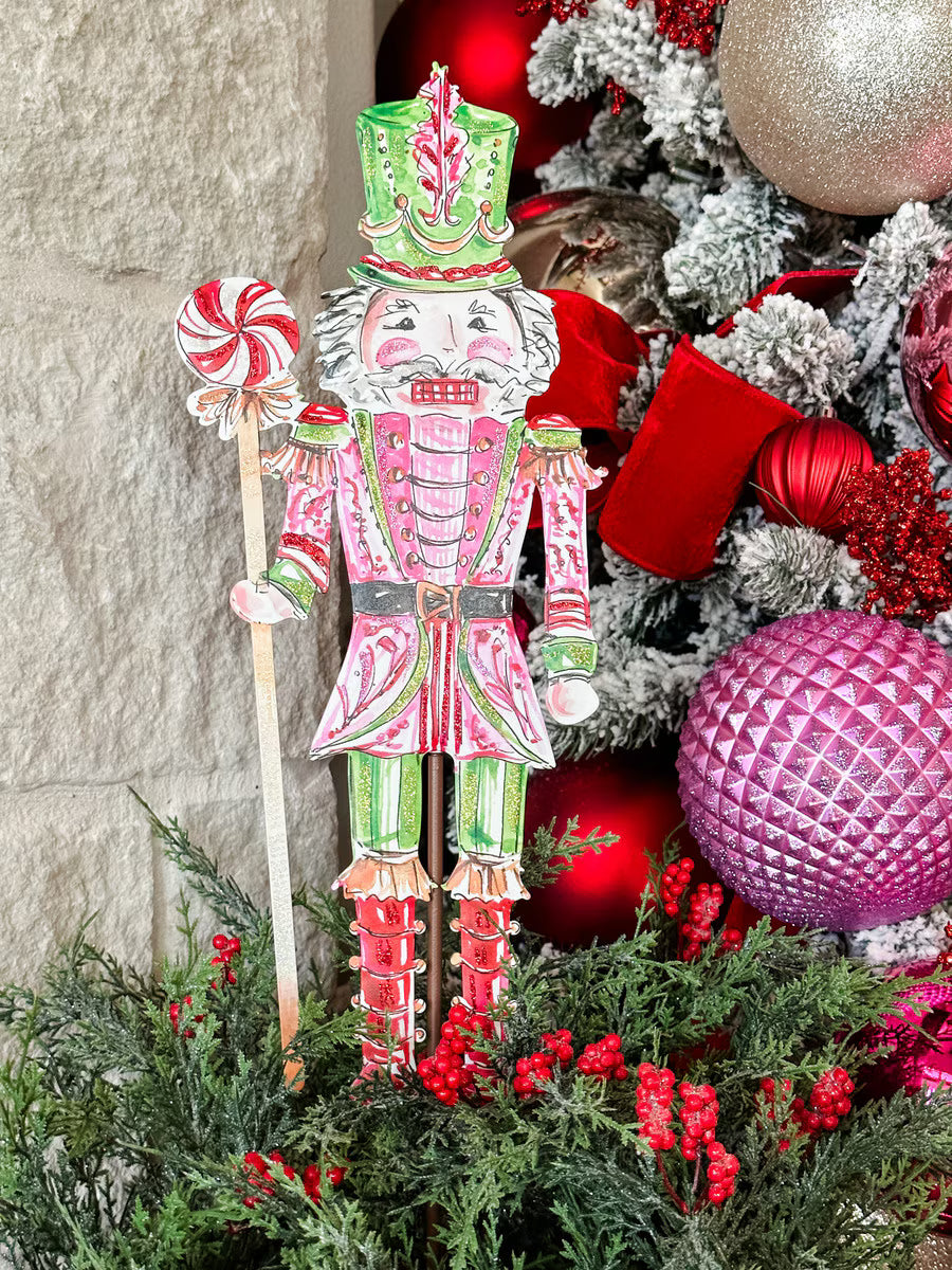 Pink Nutcracker Stake Door Hanger Round Top Collection 