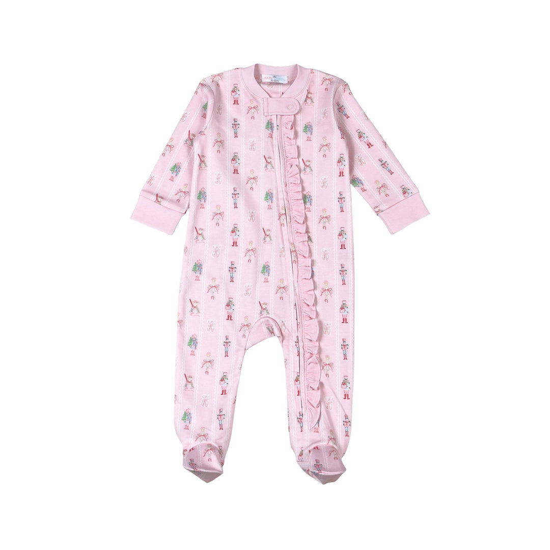 Pink Nutcracker Zipper Footie Girl Footie Baby Loren 