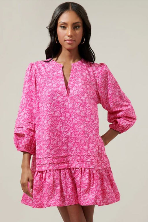 Pink Palisades Velma Ruffle Shift Dress Womens Dress Sugarlips 