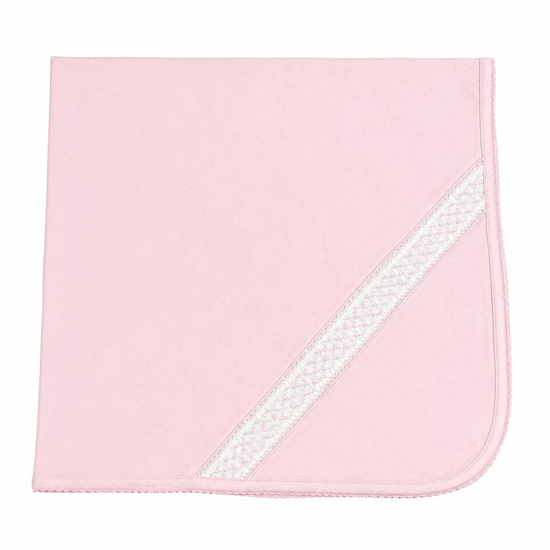 Pink Pima Hand Smocked Blanket Baby Blanket Baby Loren 