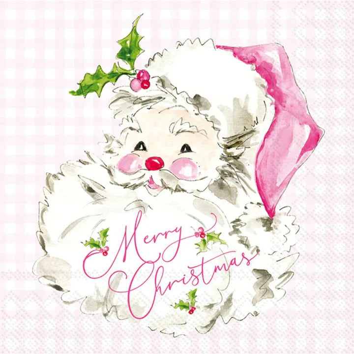 Pink Santa Cocktail Napkins Cocktail Napkins Boston International 