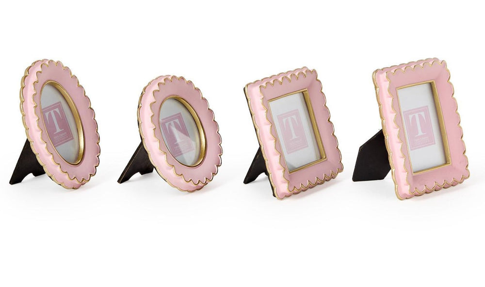 Pink Scalloped Mini Frame Picture Frames Two's Company 