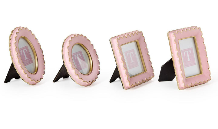 Pink Scalloped Mini Frame Picture Frames Two's Company 