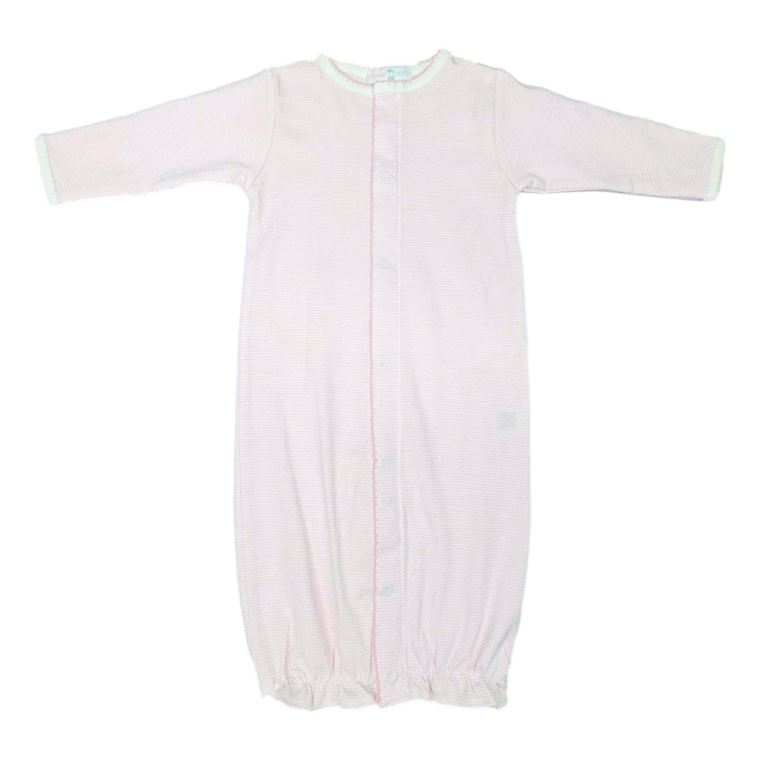 Pink Stripe Pima Converter Gown Girl Gown Baby Loren 