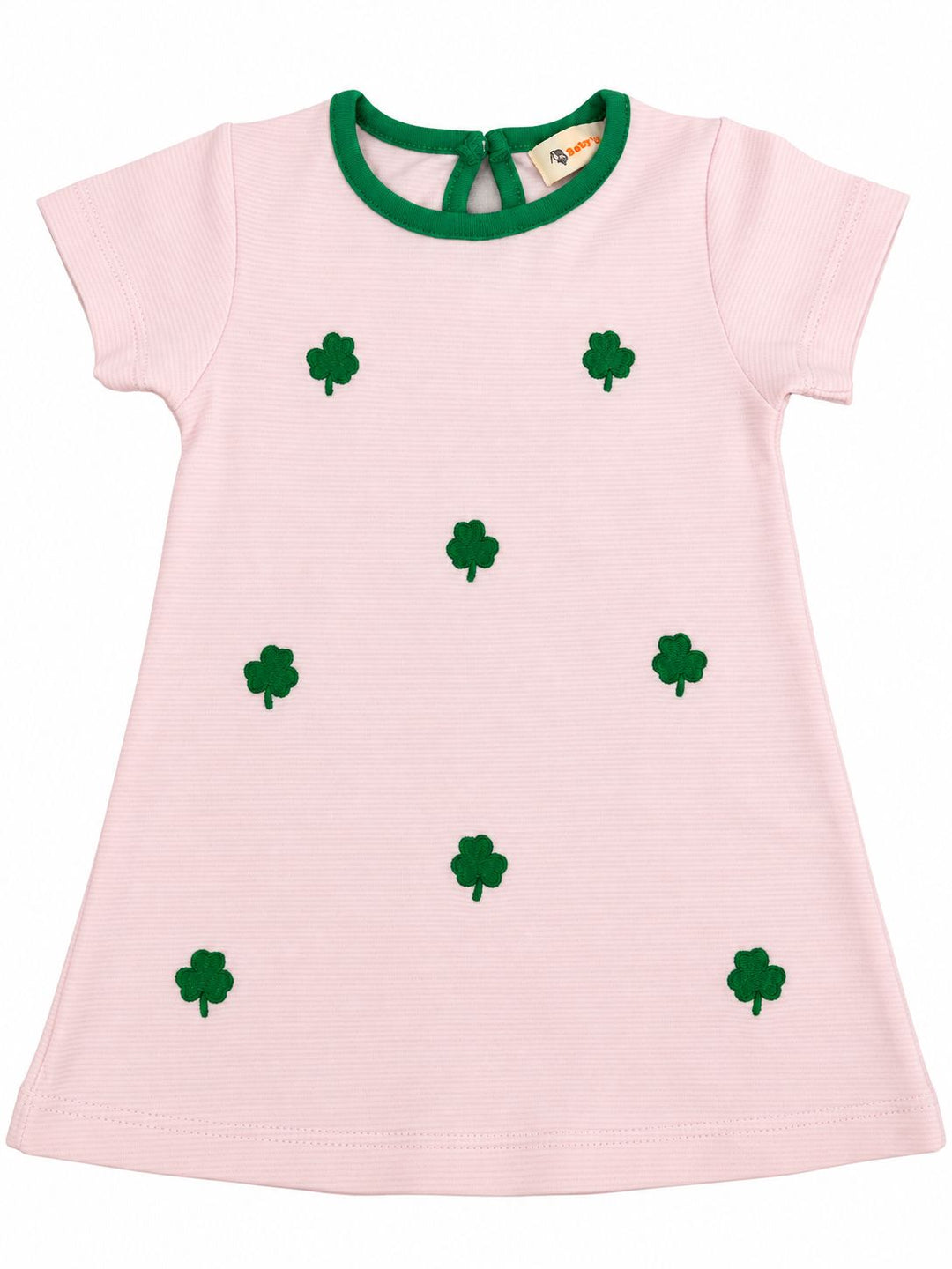 Pink Stripe Shamrock Dress Girl Dress Luigi 12m 