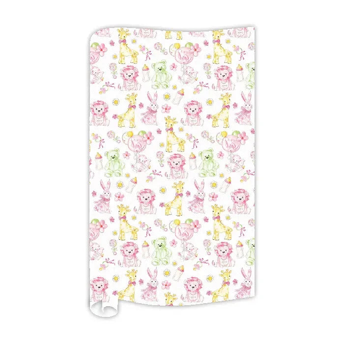 Pink Stuffies, Bottles and Pacies Wrapping Paper Wrapping Paper Rosanne Beck 